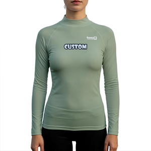 เสื้อโต้คลื่นแขนยาวสีดำพิมพ์ซับลิเมชันกำหนดเองได้180กรัม2025 UPF50 - Product Image 2