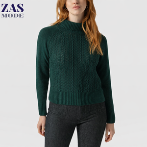 Pull à col roulé en viscose et polyester de couleur unie pour femme, coupe ample, tricoté, manches longues, décontracté, automne-hiver - Product Image 1