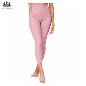 Leggings de Yoga para Mujer, Cintura Media, Corte Automatizado, Sólidos, Ecológicos, Cintura Elástica, para Entrenamiento y Fitness - Product Image 2
