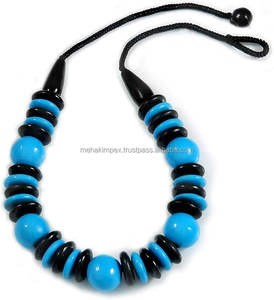 El más nuevo collar de gargantilla de mujer bohemio Vintage hecho a mano grande para amor colgante resina collar largo de moda para Acción de Gracias - Product Image 4