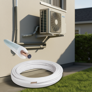 Rouleau de 15 m de tuyau en cuivre isolé et recouvert de 3/8 pouces pour climatisation - Product Image 2