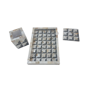 Exquis Style moyen-oriental bois Mdf décor à la maison bas prix Bakhoor brûleur d'encens ensemble boîte de rangement nacre plateaux de service - Product Image 3