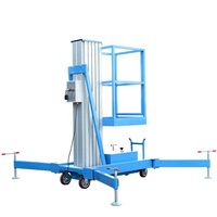 4m-18m extérieur simple mât en alliage d'aluminium plate-forme élévatrice électrique mobile ascenseurs ascenseur hydraulique échelle ascenseur