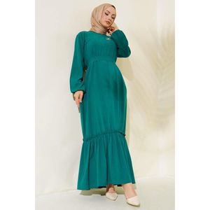 Robe à ceinture à la cheville vert émeraude - Product Image 4