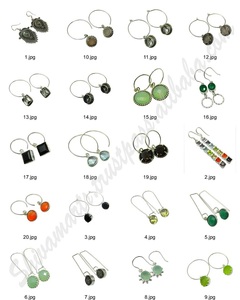 ต่างหูแฟชั่น925สเตอร์ลิงสีเขียวแท้ทำด้วยมือคุณภาพสูงใหม่ - Product Image 4