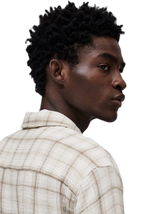 Chemises à carreaux décontractées sur mesure à manches longues en coton Chemises à manches longues surdimensionnées pour hommes - Product Image 4