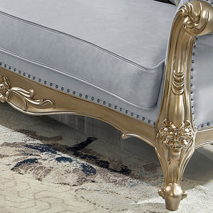 Juego de sofá europeo clásico para sala de estar, teca de Natural Color, caoba, Suar, madera maciza, madera duradera para Hotel o Villa 091011 - Product Image 3