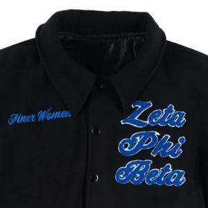 Veste universitaire pour femme Finer Woman Noire, noire, régulière, écologique, respirante, hiver, premium, polyester/coton - Product Image 3