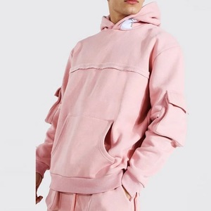 Conjunto de chándal para correr de algodón 100% para hombre con patrón sólido clásico, pantalones cortos de béisbol con capucha de lana de calidad para verano - Product Image 1