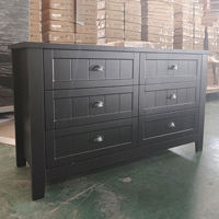 Commode moderne en bois massif à 6 tiroirs pour le salon - Armoire SpringCreek modèle SPC résistante à l'eau