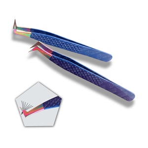 แหนบปลายขนตาแบบเส้นใยสแตนเลสสีฟ้าพลาสม่าใหม่ล่าสุด - Product Image 5