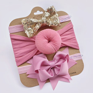 Bộ 3 băng đô tóc mềm mại, thời trang, có nơ và kim tuyến dành cho trẻ sơ sinh, trẻ nhỏ, unisex - Product Image 6