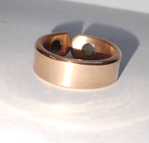 Health jewelry Copper Finger Ring <b>for</b> Energy Balance Hammered Luxury Copper Finger Ring <b>for</b> Health Pure Copper Hammered Ring - Product Image 1