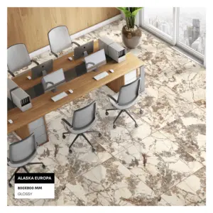 อิงค์เจ็ทดิจิตอลพิมพ์สีเข้ม800X800mm กระเบื้องปูพื้นพอร์ซเลนสำหรับยุโรปเกาหลีรัสเซียสำหรับวิลล่าขนาดใหญ่ที่หรูหรา - Product Image 1
