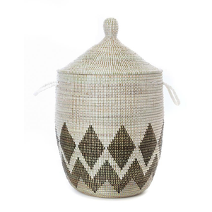 Paniers de rangement en jacinthe d'eau tissés à la main du Vietnam avec poignées intégrées Paniers décoratifs personnalisés pour plantes en jonc de mer - Product Image 2