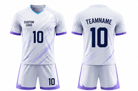 Jersey Sepak Bola Kustom Pria Dewasa Semua Musim 100% Poliester Bernapas Lengan Panjang Cetak Transfer Panas Versi Pemain