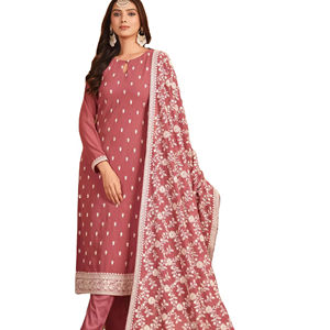 ชุดงานปักด้าย Georgette ลายเคอร์ติสังเคราะห์ล่าสุดออกแบบโดย Fab Zone - Product Image 1