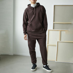 ชุดเซ็ตเสื้อฮู้ดดี้และกางเกงวอร์มผู้ชายสั่งทำพิเศษ เอวกลาง ผ้าคอร์ดูรอยหนานุ่ม สไตล์ไฮสตรีท - Product Image 1