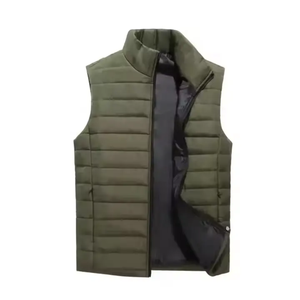 Gilet unisexe en duvet de canard, coupe ajustée, style décontracté, fermeture éclair, poches de rangement, vente en gros, personnalisable pour gilet homme - Product Image 3