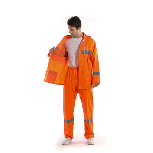 Nouveau 2023 bande Durable pluie ensemble combinaisons de pluie pour hommes femmes imperméable respirant manteaux de pluie avec accrocheur réfléchissant - Product Image 5