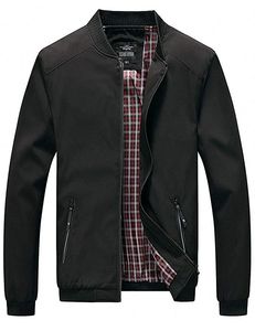 Meilleures vestes de mode pour hommes Tissu de haute qualité Motif uni Fermeture éclair devant Capuche Imperméable Toutes tailles pour hommes Vestes - Product Image 6