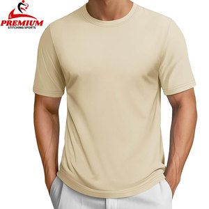 T-shirts 100% coton pour hommes de haute qualité Logo personnalisé col rond vierge coupe ajustée maillot solide ajustement normal t-shirts à col rond - Product Image 4