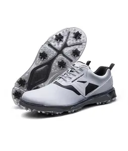 Zapatos deportivos de Golf para hombre, zapatillas cómodas y antideslizantes, transpirables, profesionales de alta calidad, de cuero