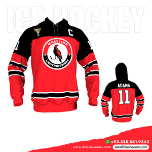 Jersey de hockey sobre hielo para hombre, sudadera de lana, entrenamiento de invierno, ropa deportiva con capucha para jugadores y fanáticos, estilo de conjunto - Product Image 4