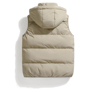 Chaleco acolchado Reversible informal clásico para hombre con cuello redondo Calentador de cuerpo de alta calidad para chaqueta superior de invierno al aire libre de marca - Product Image 1