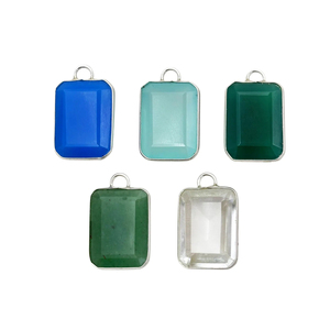 Colgante de Cuarzo Ahumado con Corte Esmeralda de 20x15 mm, Forma Octogonal, Plata de Ley 925, Bisel, Joyería de Cuarzo Ahumado Natural de la India - Product Image 2