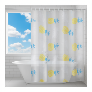 Cortina de Ducha de Plástico Gedy Tropical Azul y Amarillo 120x200cm Modelo TVI 13351230 - Product Image 3