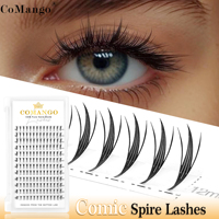 Extensions de cils Comic Spire, courbure C/D, mélange 8-15 mm, cils d'anime manga, doux, moelleux, volume, faux cils pré-faits