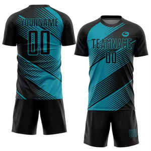 Uniforme de Fútbol Hecho en Pakistán, Color Sólido, 100% Poliéster, Secado Rápido, Transpirable, Ligero, Servicio OEM, MOQ Bajo, Logotipo Personalizado - Product Image 1