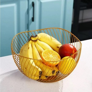 Table Decorative Metal <b>Basket</b> Wire <b>Mesh</b> Wire Customized Trending Fruits <b>Basket</b> With Handle Breakfast for Kitchen Decor. - Product Image 4