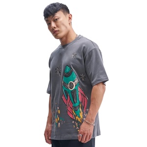 เสื้อยืดผู้ชายวินเทจสำหรับฤดูร้อนคุณภาพสูงผ้าคอตตอน100% ระบายอากาศสีดำสไตล์ฮิปฮอปไซส์ใหญ่พิเศษ - Product Image 2
