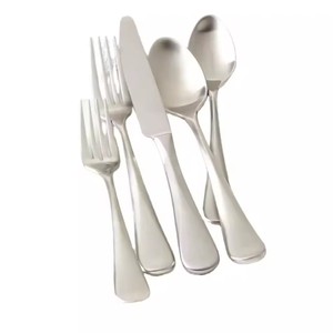 ชุบเงินคุณภาพระดับพรีเมียม 304 สแตนเลสเกรดและชุดช้อนส้อม Flatware ที่ดีที่สุด 5 ชิ้นเครื่องเงินส้อมทองเหลือง Flatware ชุด - Product Image 3