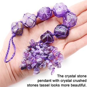 Colgador de pared caído, colgador de pared de piedra amatista, cristal curativo, piedra preciosa, Chakra, colgador de pared caído, mayorista - Product Image 3
