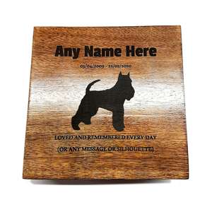 Wood Pet Urn <b>for</b> <b>Ashes</b> Dog Cat <b>Box</b> Personalized Cremation Casket Engraved Bespoke Small Medium Large - Product Image 4