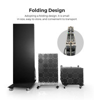 Pantalla LED Plegable de Tres Lados para Interiores y Exteriores, Portátil, a Todo Color, con Control Inalámbrico por Aplicación, para Publicidad en Ascensores