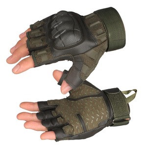 Gants tactiques mi-doigts en cuir souple antidérapant pour sports de plein air, gym, cyclisme, Pakistan - Product Image 4