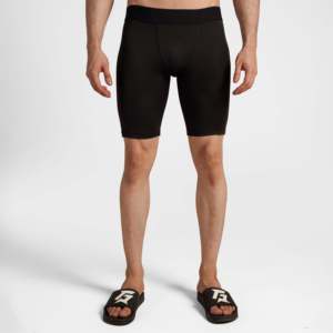 Shorts de compression pour hommes Elite en noir, leggings confortables - Product Image 4