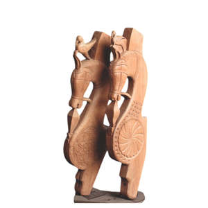 Soporte de Madera Tradicional para Sala de Estar con Diseño de Patrón Flotante - Product Image 1