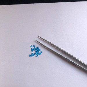 2.25mm naturel néon apatite pierre à facettes ronde pierre précieuse en vrac pierre Semi précieuse pour la fabrication de bijoux collier boucle d'oreille pendentif - Product Image 1