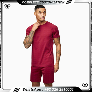 Ensembles courts d'été deux pièces de haute qualité pour hommes, vêtements de sport décontractés personnalisés, ensembles de jogging et shorts pour hommes - Product Image 4