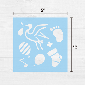 Ensemble de pochoirs à motifs pour bébés, en matériau PET, pour peinture et scrapbooking DIY - Product Image 5