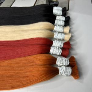 Extensiones de Cabello Vietnamita Virgen 100% Natural, Liso, Rojo Claro, de un Solo Donante - Product Image 2