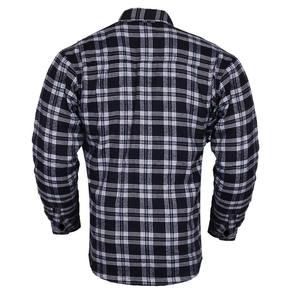 Camisa de Motociclismo Blindada de Nivel 2 para Hombre y Mujer, Personalizada, Negra, Blanca, a Cuadros, Ignífuga, Resistente a la Abrasión, de Franela, Protectora - Product Image 2