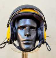 Nouveau Casque de Pilote Jaune Intégral en Fibre de Verre et Carbone avec Visière Anti-Rayures, Protection UV et Doublure en Mousse de Haute Qualité