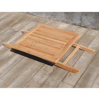 Meilleure vente Table d'appoint pliante en bois de teck portable et légère pour jardin extérieur/plage