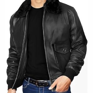 New 2025 Low MOQ Unique quality Custom <b>Sheepskin</b> Bomber <b>Jacket</b> High Quality Leather <b>Jacket</b> - Product Image 4